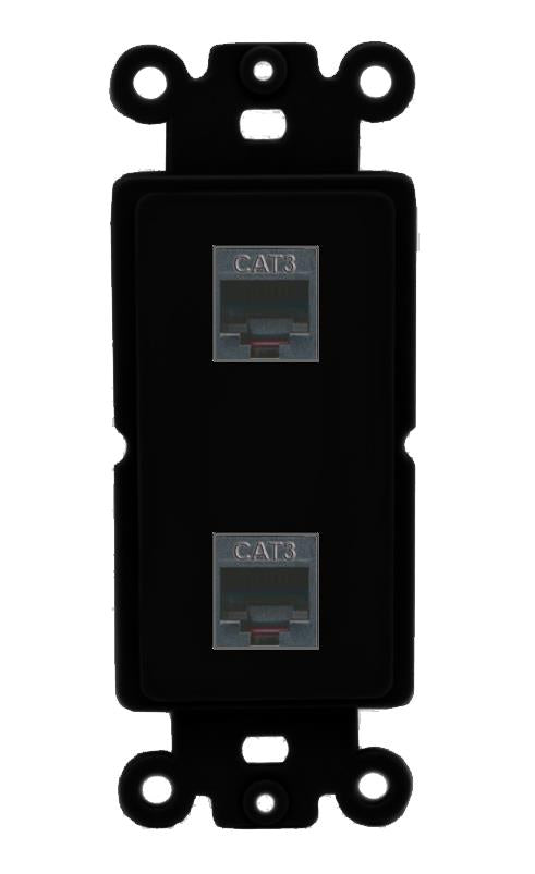 2 PHONE Wall Plate [Black]