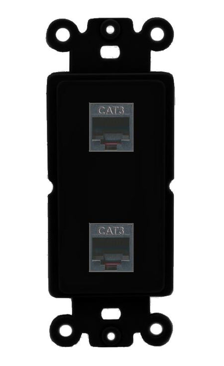 2 PHONE Wall Plate [Black]