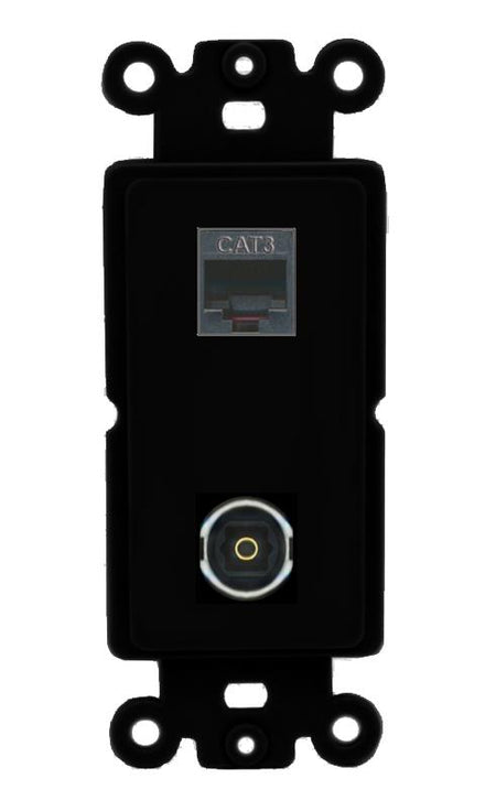 PHONE TOSLINK Wall Plate [Black]