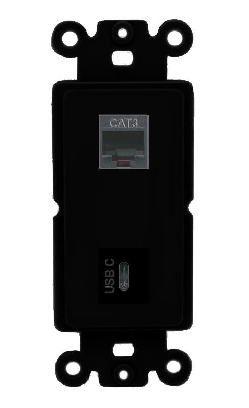 PHONE USBC Wall Plate [Black]