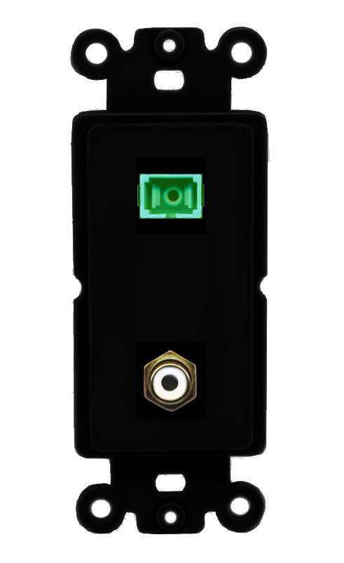 RCA-WHITE SC-APC-SX Wall Plate [Black]