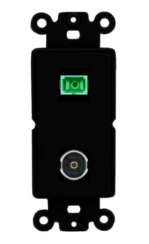 SC-APC-SX TOSLINK Wall Plate [Black]