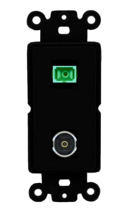 SC-APC-SX TOSLINK Wall Plate [Black]
