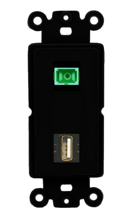 SC-APC-SX USB2 Wall Plate [Black]