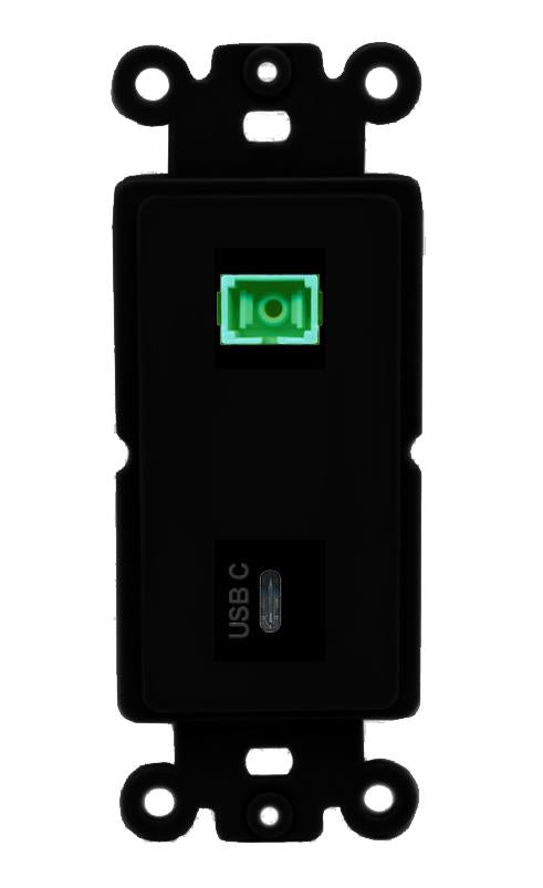 SC-APC-SX USBC Wall Plate [Black]