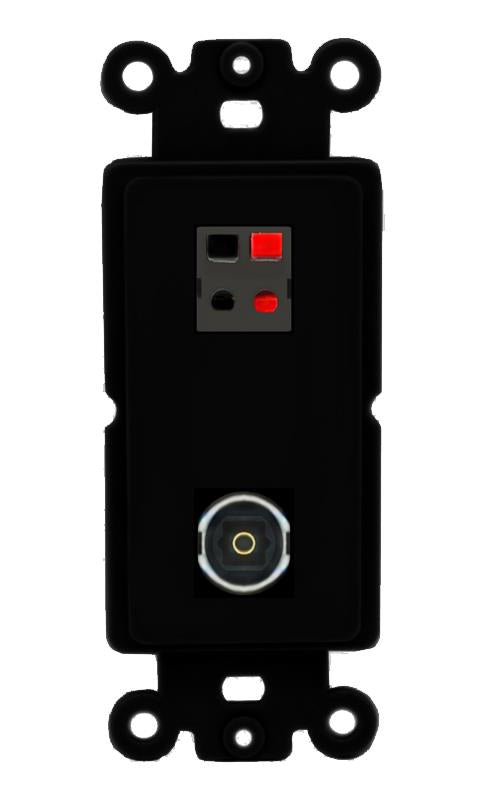 SPEAKER TOSLINK Wall Plate [Black]
