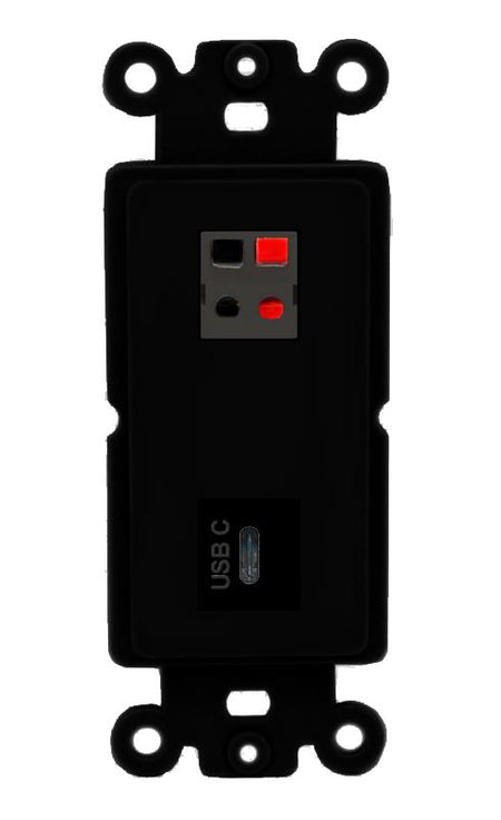 SPEAKER USBC Wall Plate [Black]