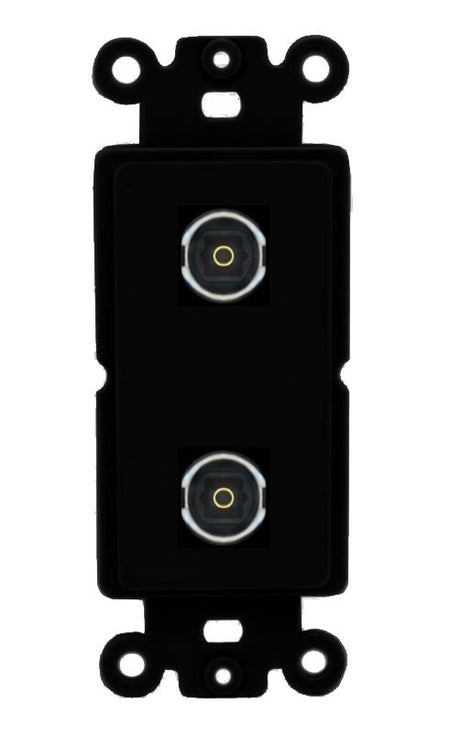 2 TOSLINK Wall Plate [Black]