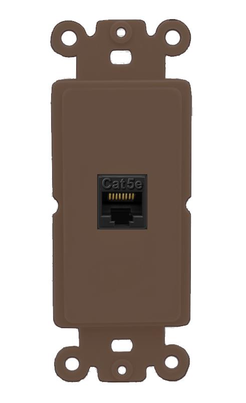 RiteAV CAT5E Wall Plate Rocker Module [Brown]