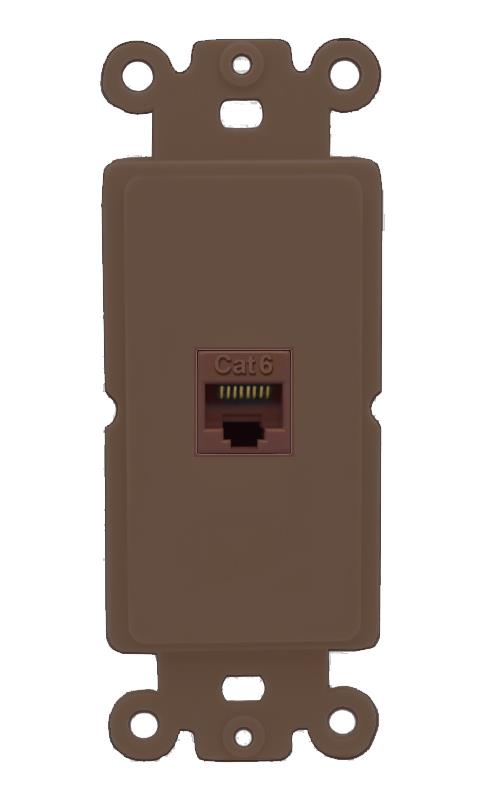 RiteAV CAT6 Wall Plate Rocker Module [Brown]