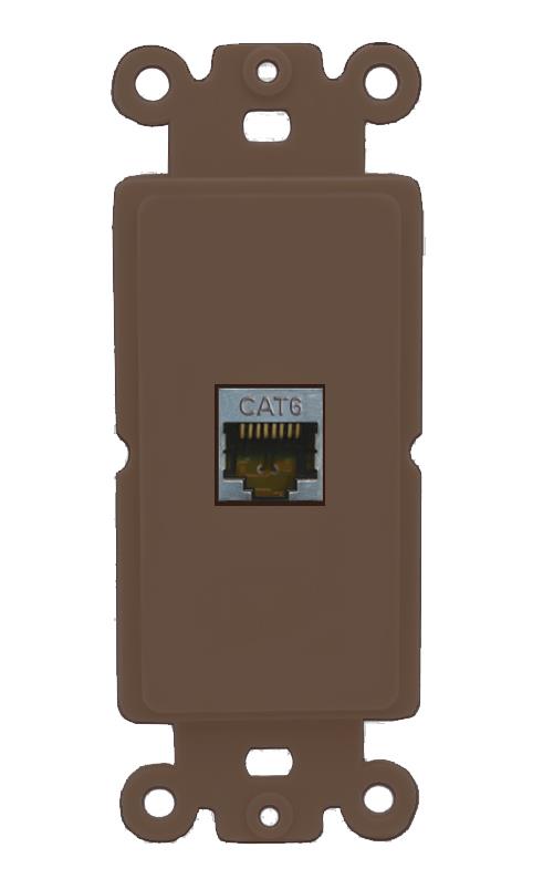 RiteAV CAT6-SHIELDED Wall Plate Rocker Module [Brown]