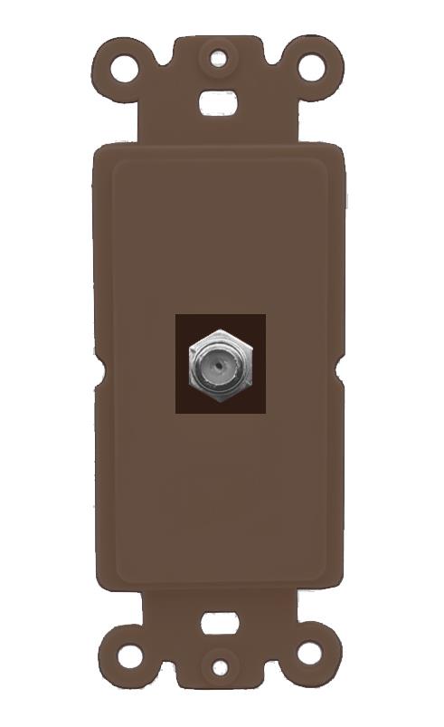 RiteAV COAX Wall Plate Rocker Module [Brown]