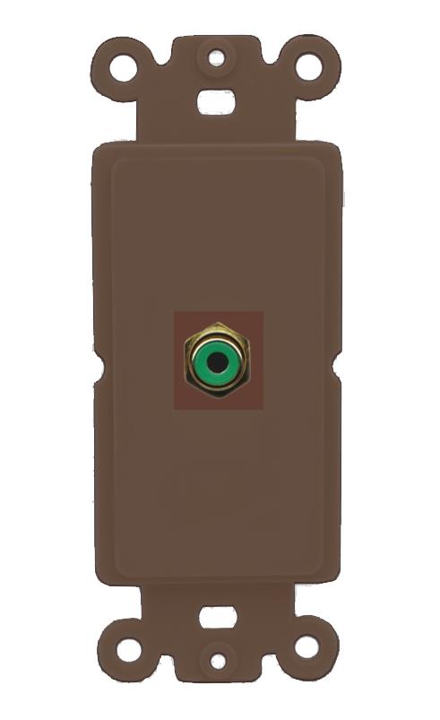 RiteAV RCA-GREEN Wall Plate Rocker Module [Brown]