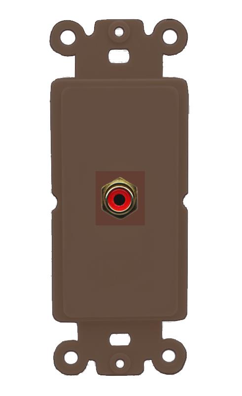 RiteAV RCA-RED Wall Plate Rocker Module [Brown]