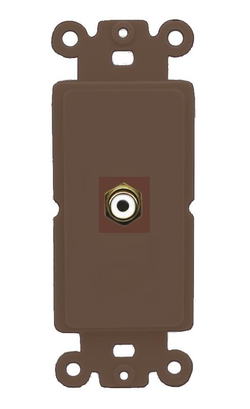 RiteAV RCA-WHITE Wall Plate Rocker Module [Brown]