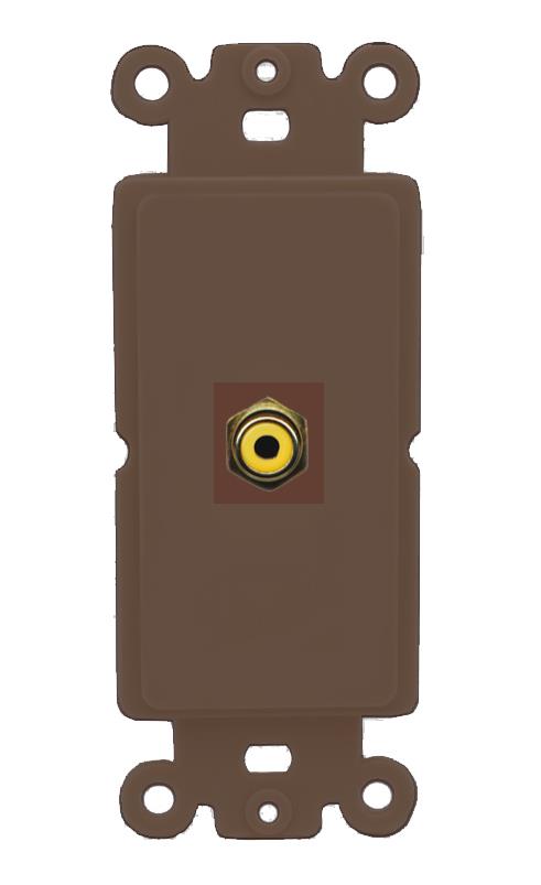 RiteAV RCA-YELLOW Wall Plate Rocker Module [Brown]