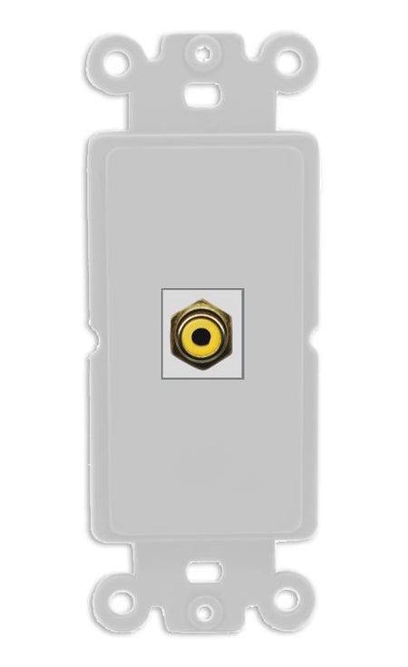 RiteAV RCA-YELLOW Wall Plate Rocker Module [Gray]