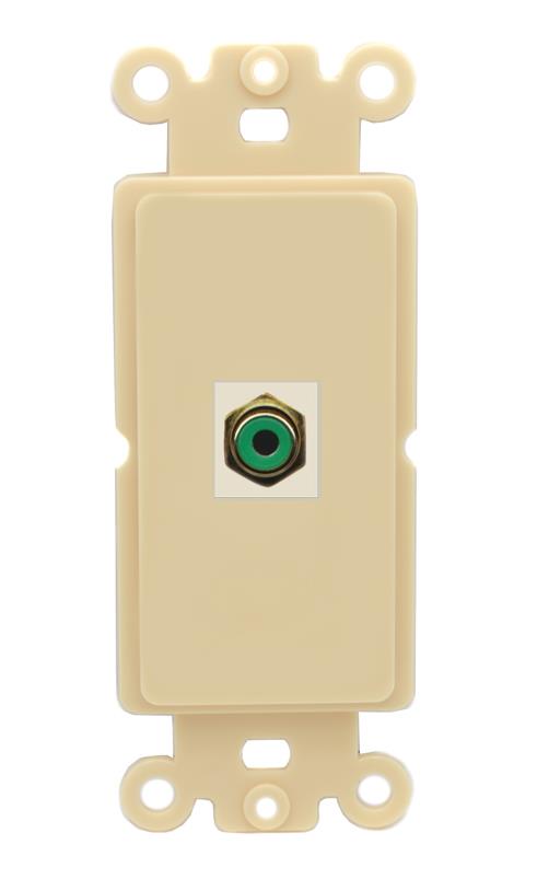 RiteAV RCA-GREEN Wall Plate Rocker Module [Ivory]