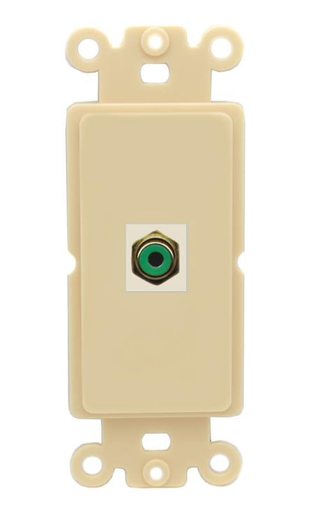 RiteAV RCA-GREEN Wall Plate Rocker Module [Ivory]