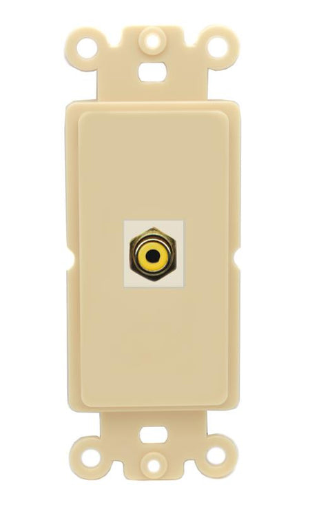 RiteAV RCA-YELLOW Wall Plate Rocker Module [Ivory]