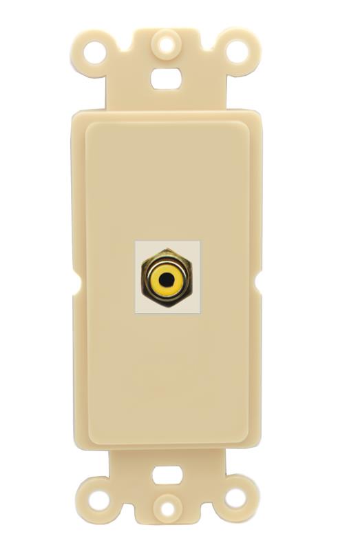 RiteAV RCA-YELLOW Wall Plate Rocker Module [Ivory]