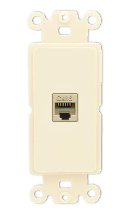 RiteAV CAT6 Wall Plate Rocker Module [Light Almond]