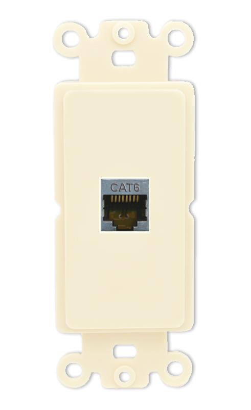 RiteAV CAT6-SHIELDED Wall Plate Rocker Module [Light Almond]