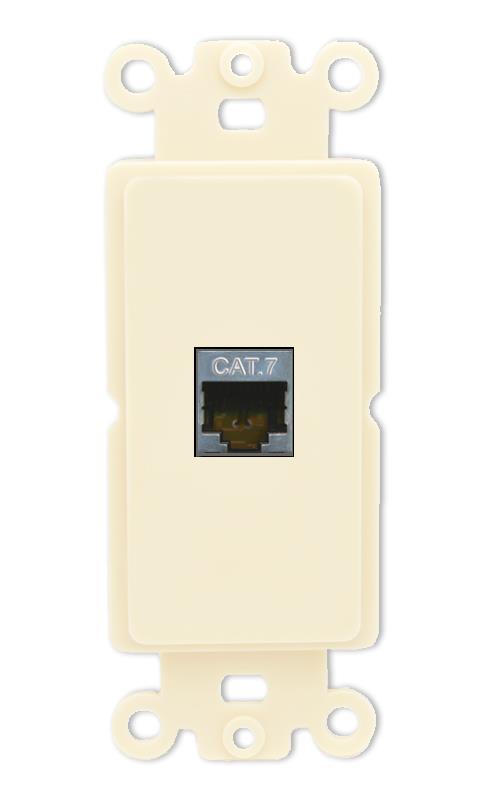 RiteAV CAT7 Wall Plate Rocker Module [Light Almond]