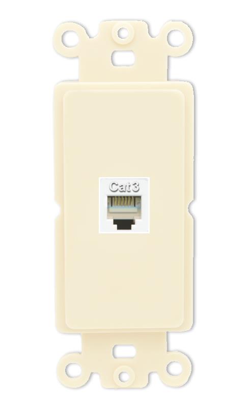 RiteAV PHONE Wall Plate Rocker Module [Light Almond]