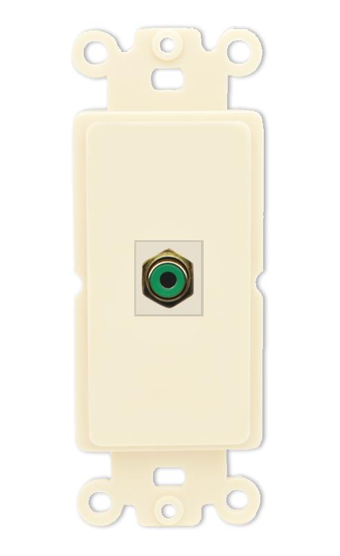 RiteAV RCA-GREEN Wall Plate Rocker Module [Light Almond]