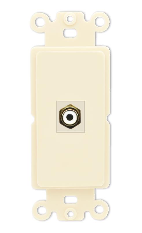 RiteAV RCA-WHITE Wall Plate Rocker Module [Light Almond]