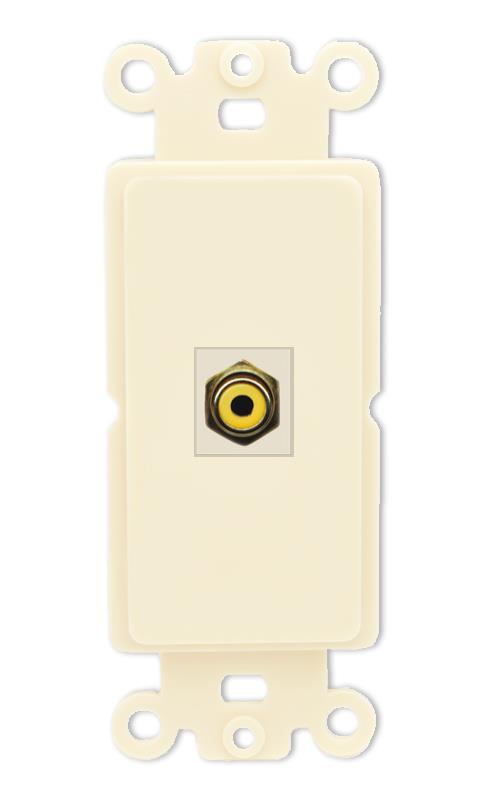 RiteAV RCA-YELLOW Wall Plate Rocker Module [Light Almond]