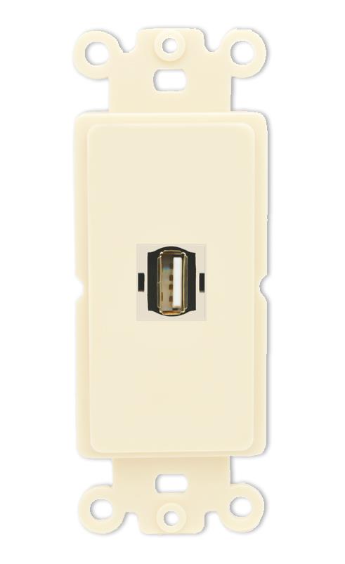 RiteAV USB2 Wall Plate Rocker Module [Light Almond]