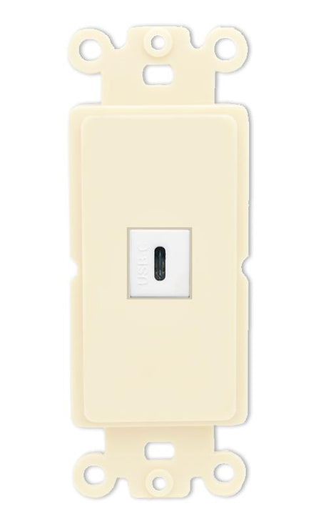 RiteAV USBC Wall Plate Rocker Module [Light Almond]