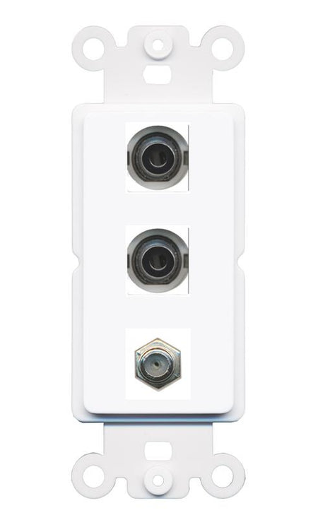 2 3.5mm COAX Wall Plate [White]
