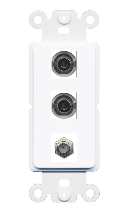 2 3.5mm COAX Wall Plate [White]