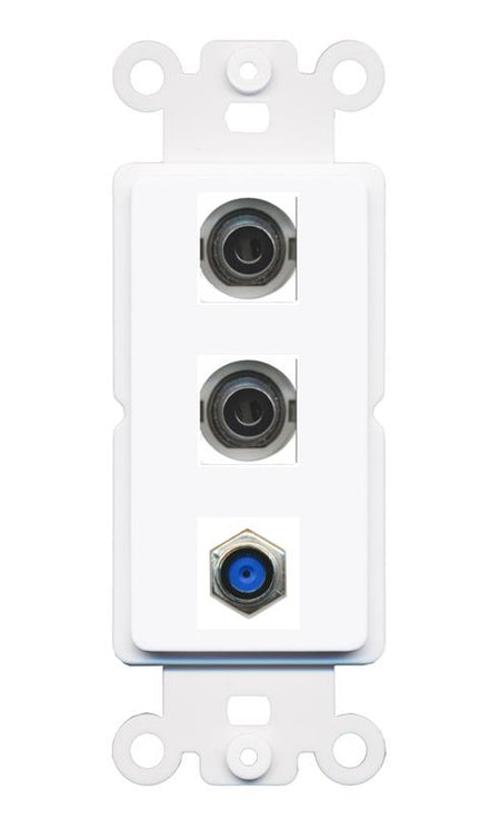 2 3.5mm F81 Wall Plate [White]