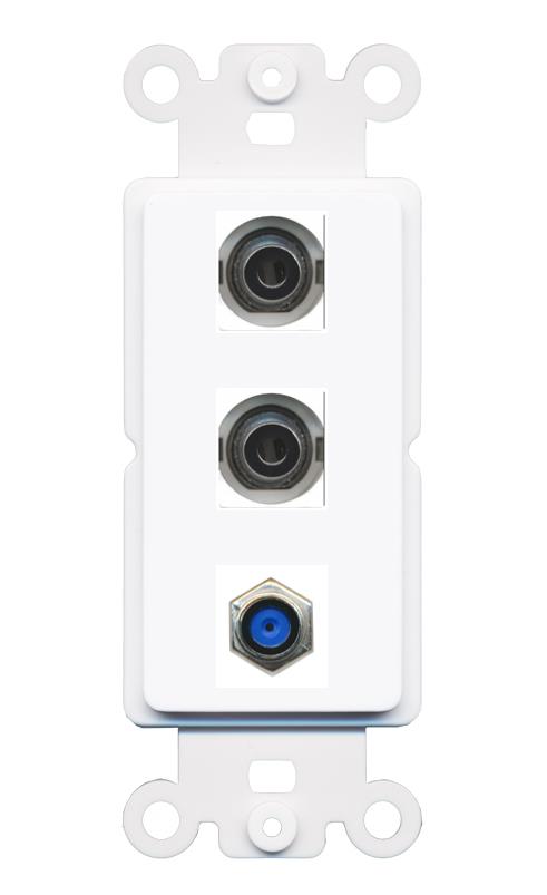 2 3.5mm F81 Wall Plate [White]