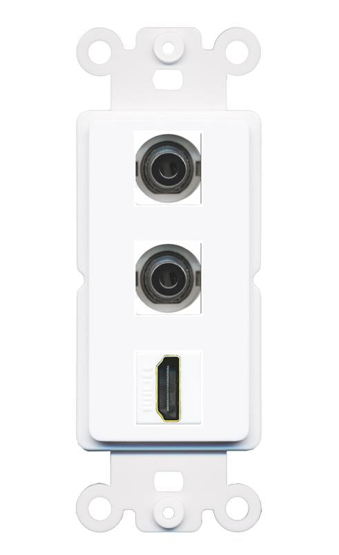 2 3.5mm HDMI Wall Plate [White]