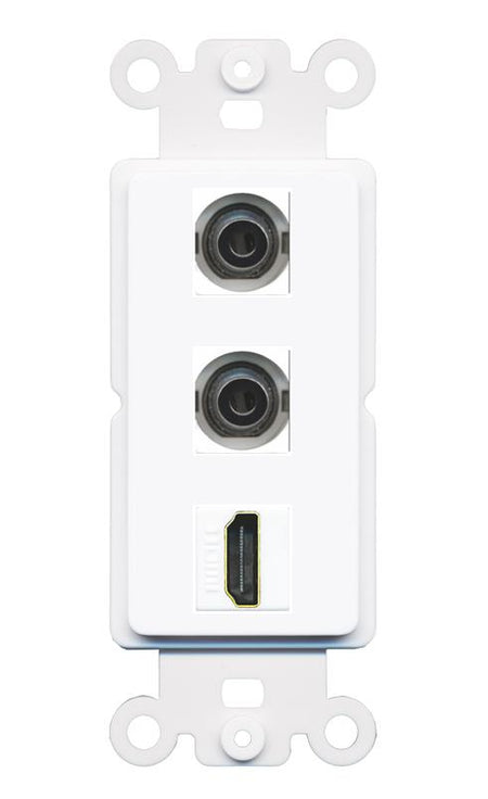 2 3.5mm HDMI Wall Plate [White]