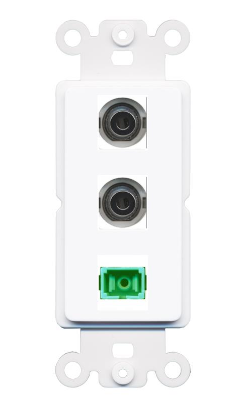2 3.5mm SC-APC-SX Wall Plate [White]