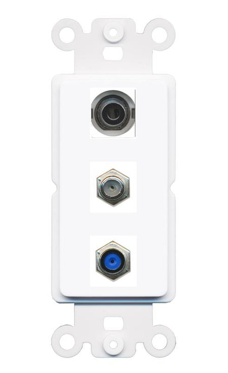 3.5mm COAX F81 Wall Plate [White]