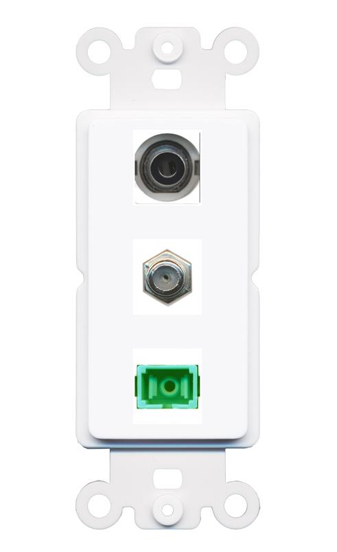 3.5mm COAX SC-APC-SX Wall Plate [White]