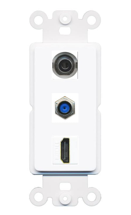3.5mm F81 HDMI Wall Plate [White]