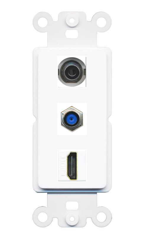 3.5mm F81 HDMI Wall Plate [White]