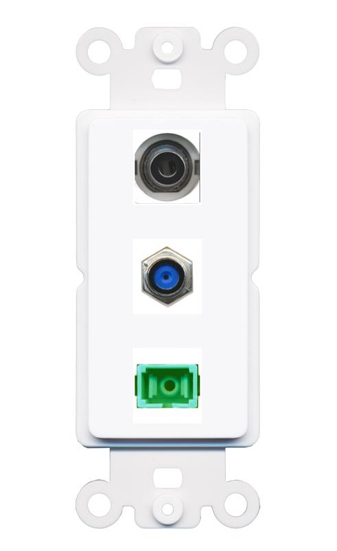 3.5mm F81 SC-APC-SX Wall Plate [White]