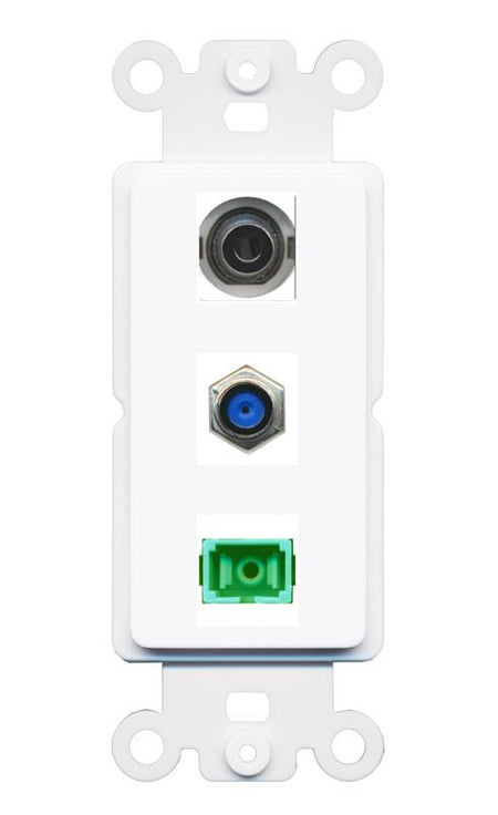 3.5mm F81 SC-APC-SX Wall Plate [White]