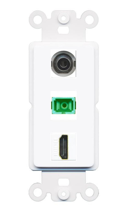 3.5mm HDMI SC-APC-SX Wall Plate [White]
