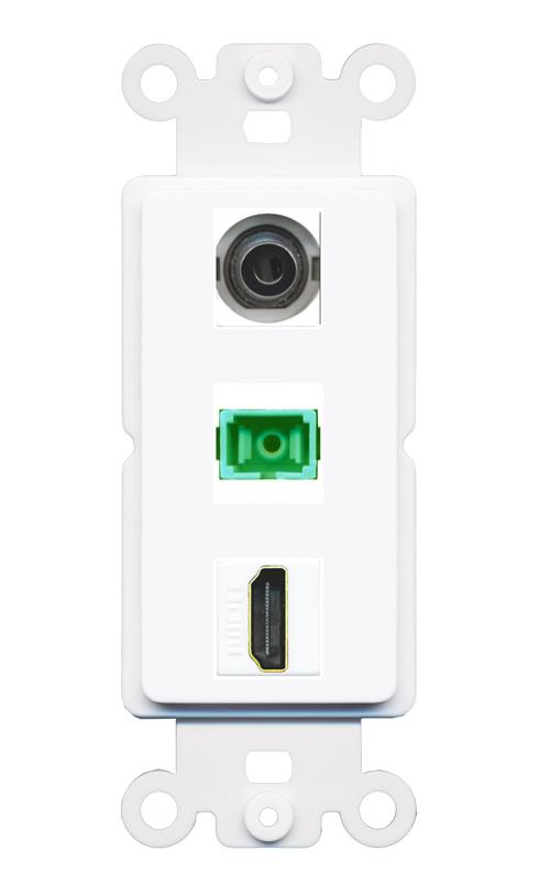 3.5mm HDMI SC-APC-SX Wall Plate [White]