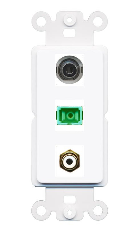 3.5mm RCA-WHITE SC-APC-SX Wall Plate [White]